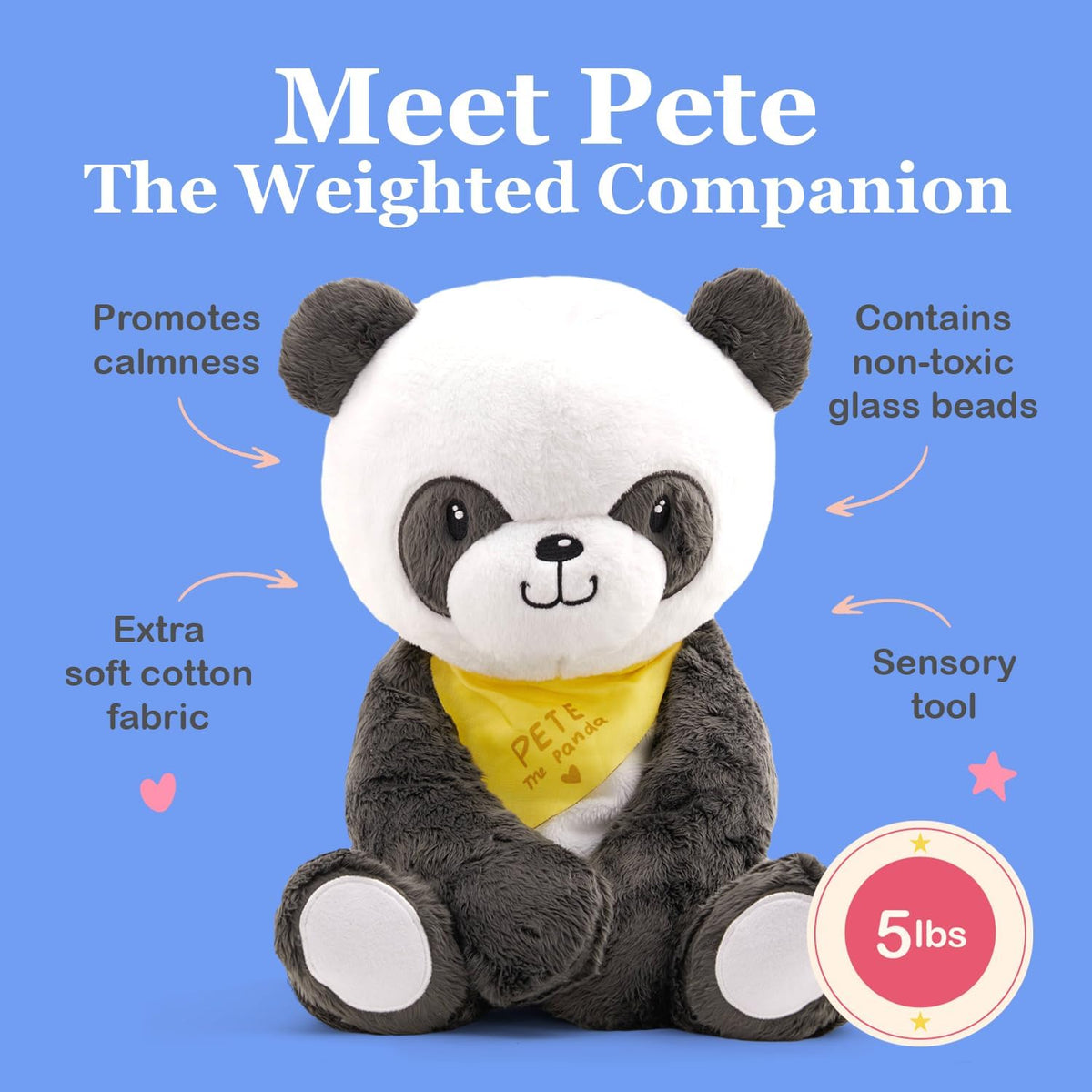 Panda weighted panda plush toy