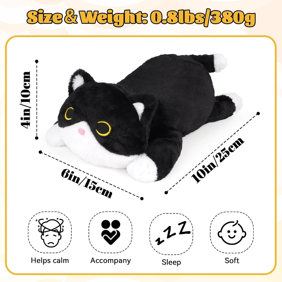 Cat weighted cat plush toy