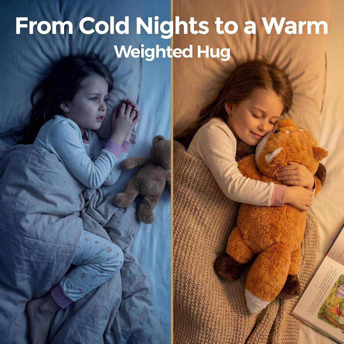 Weighted Stuffed Animals Fox Plush, Heatable Coolable, 2-5Lbs, 23In