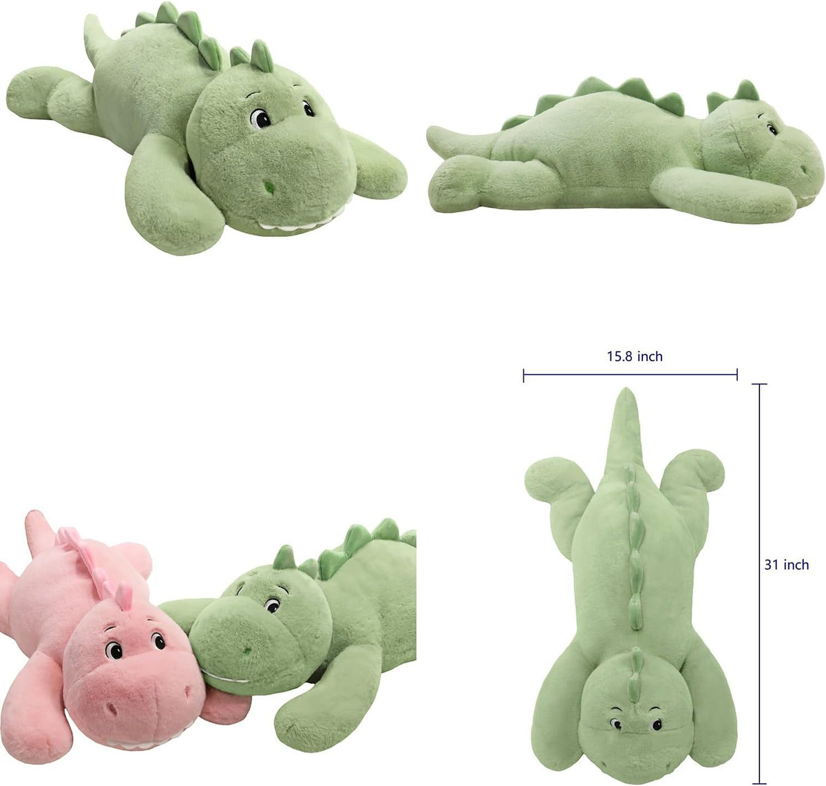 31 Inch 5 Lbs Dinosaur Weighted Stuffed Animals, Dino Plush Toy Pillow
