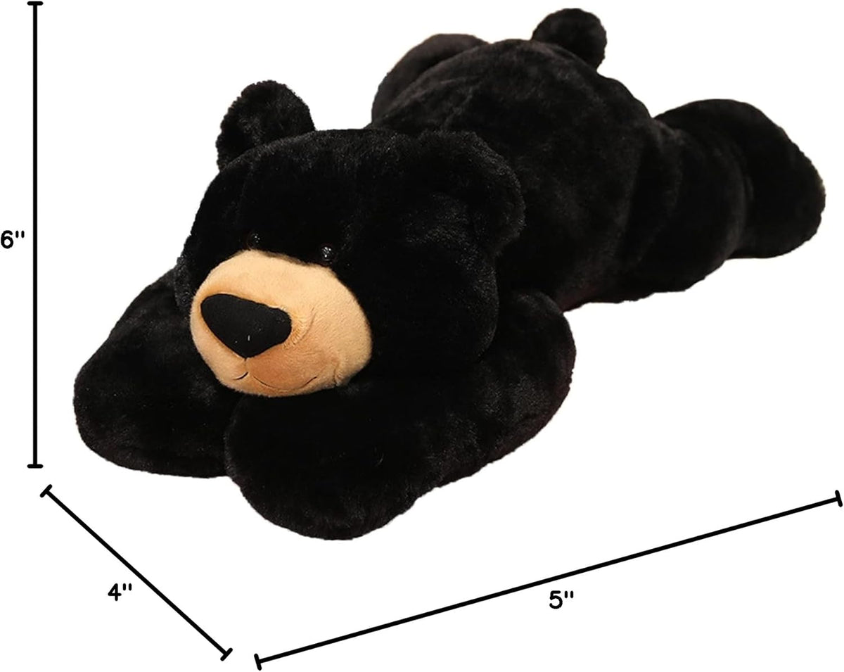 Weighted Stuffed Animals, 29.5" 6.2Lbs Weighted Bear Stuffed Animal Toy Cute Black Bear Plush Pillow Weighted Plush Animals Toy