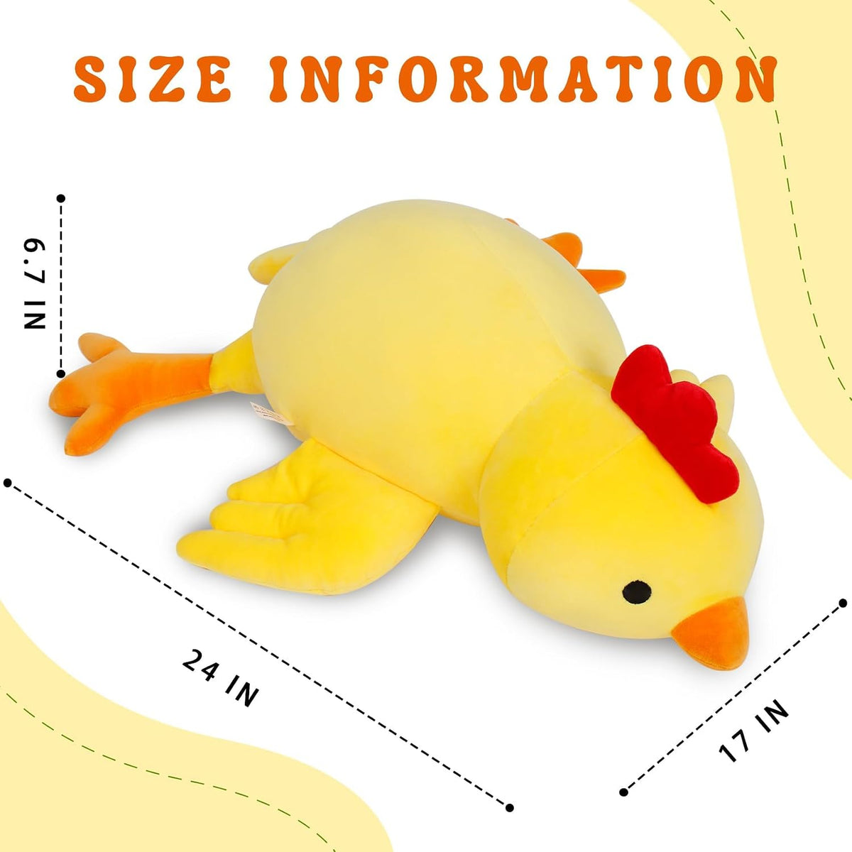 Sunny weighted chick plush toy