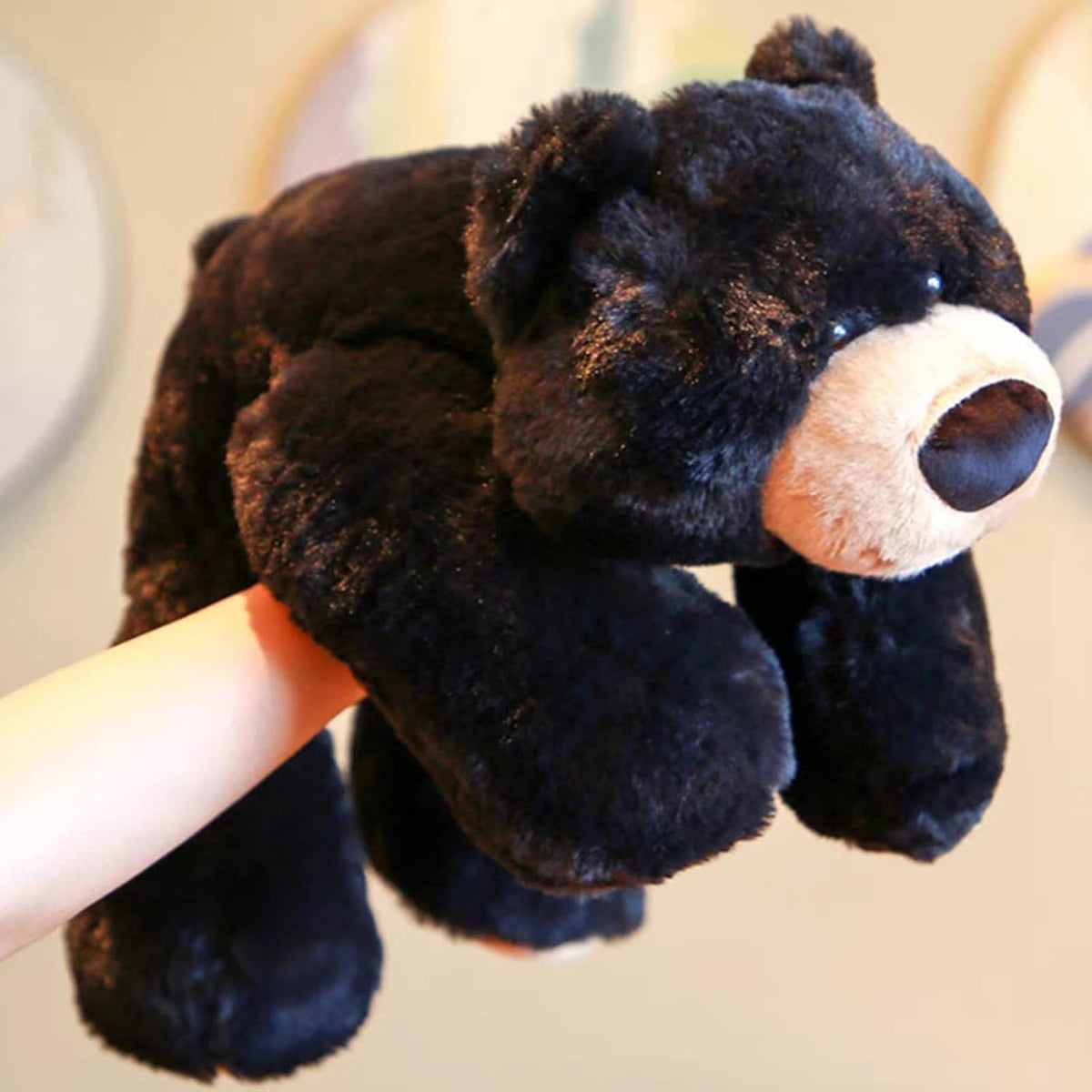 Weighted Stuffed Animals, 29.5" 6.2Lbs Weighted Bear Stuffed Animal Toy Cute Black Bear Plush Pillow Weighted Plush Animals Toy