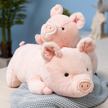 Poppy weighted pig plush toy
