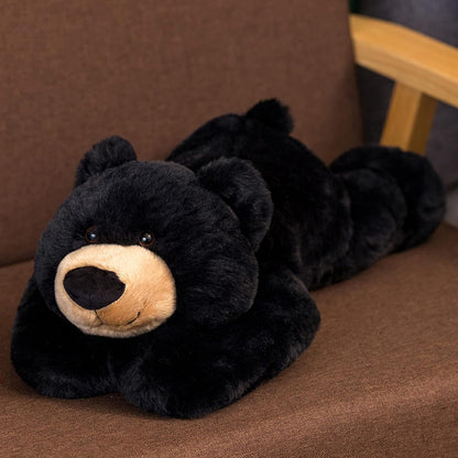 Weighted Stuffed Animals, 29.5" 6.2Lbs Weighted Bear Stuffed Animal Toy Cute Black Bear Plush Pillow Weighted Plush Animals Toy