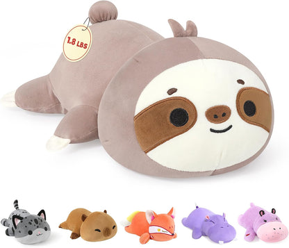 Original Weighted Sloth Plush, Cute 13.8"|1.8 Pound Hugging Sloth Weighted Stuffed Animal, Soft Collectible Plushies Pillow Toy Gift for Kids & Adults
