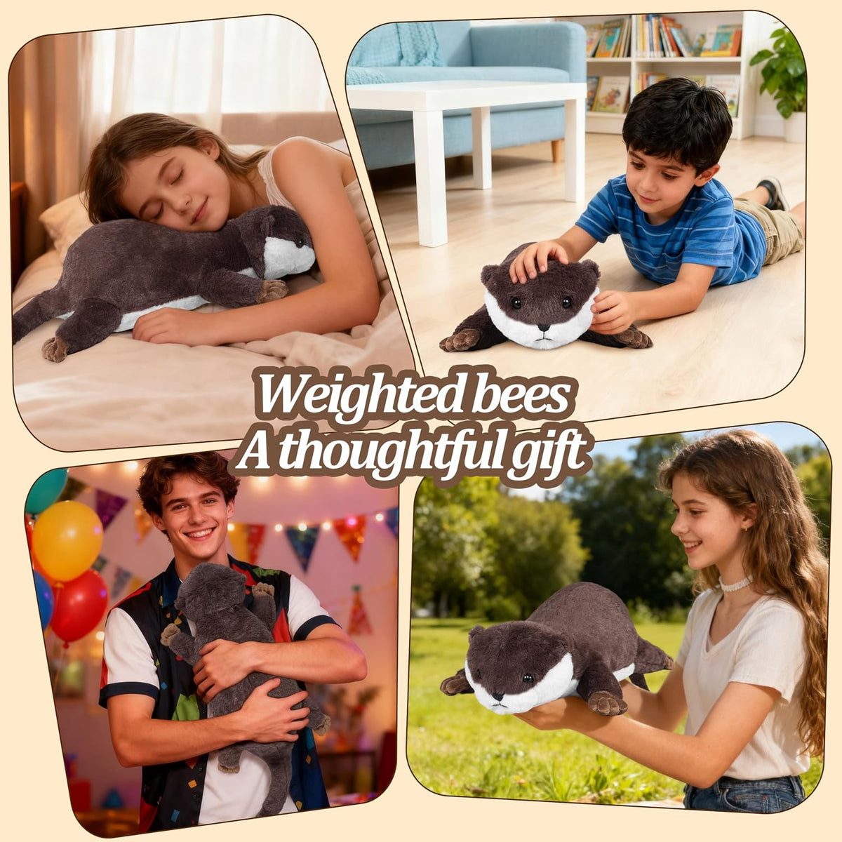 Ollie weighted otter plush toy