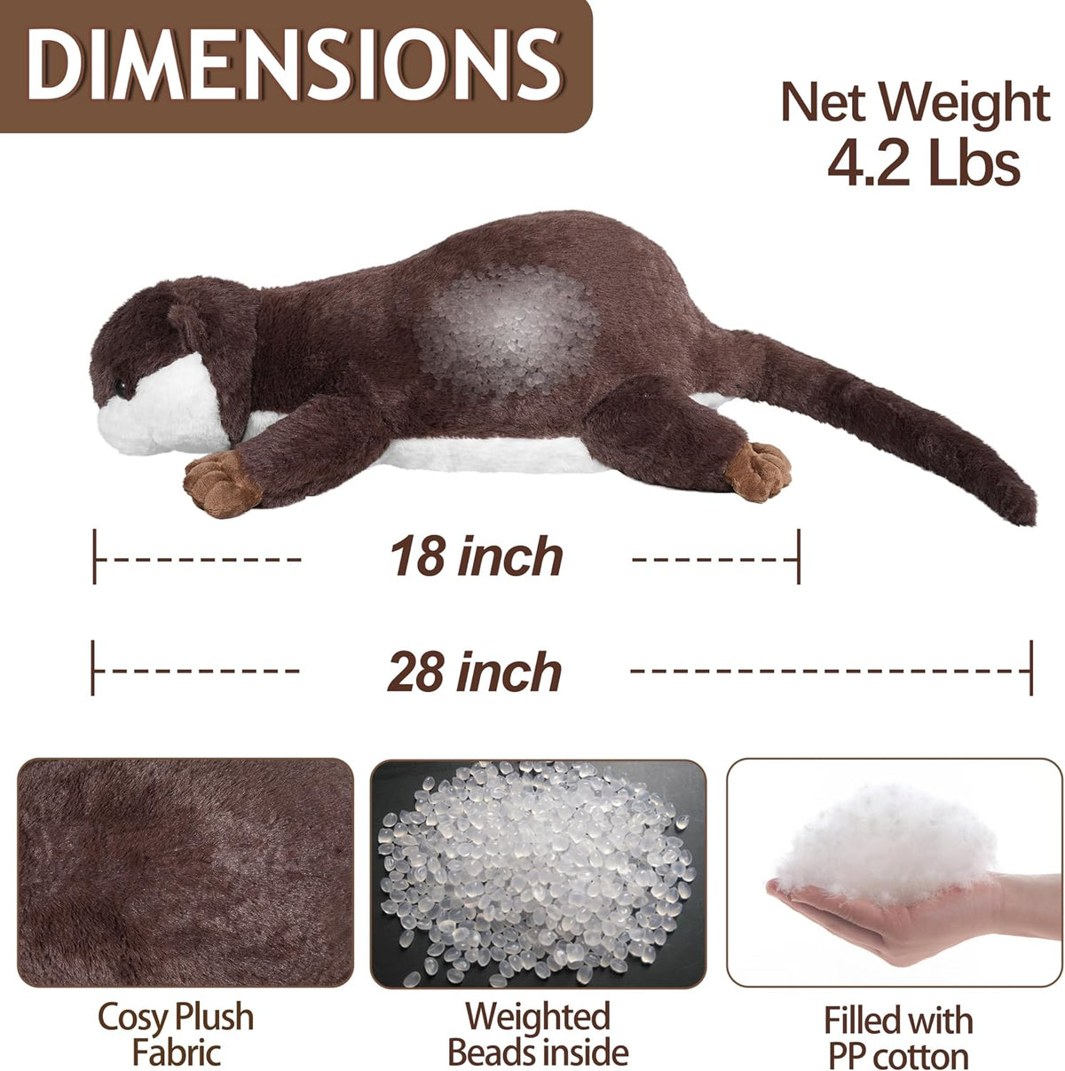 Ollie weighted otter plush toy