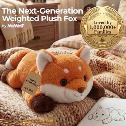 Weighted Stuffed Animals Fox Plush, Heatable Coolable, 2-5Lbs, 23In