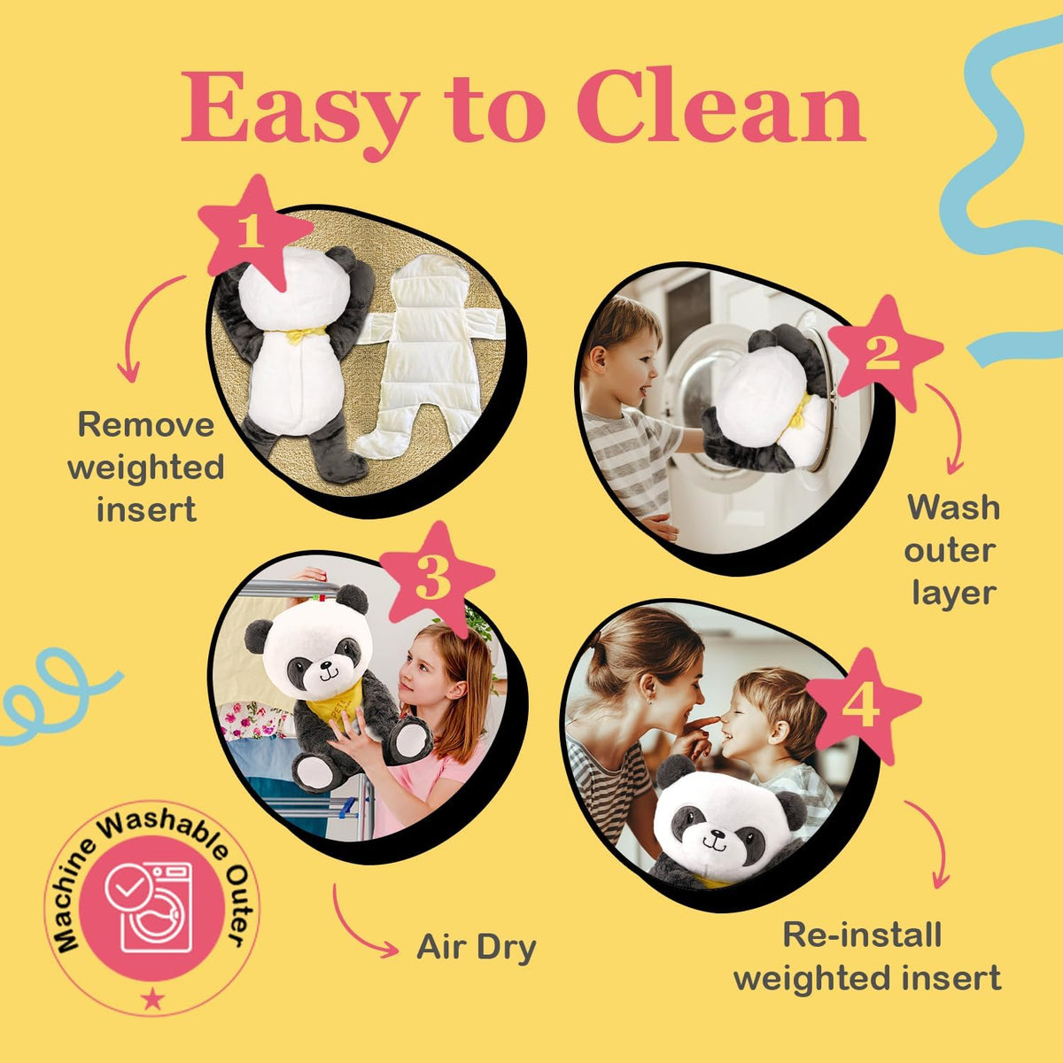 Panda weighted panda plush toy